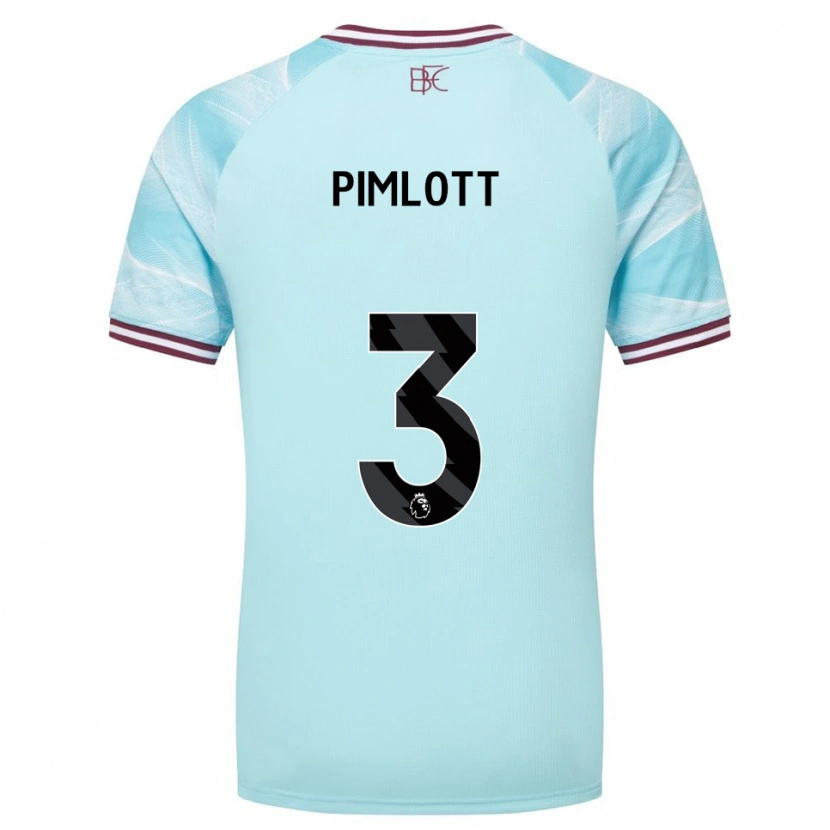 DanxenキッズOliver Pimlott#3スカイブルー バーガンディアウェイシャツ2025/26ジャージーユニフォーム