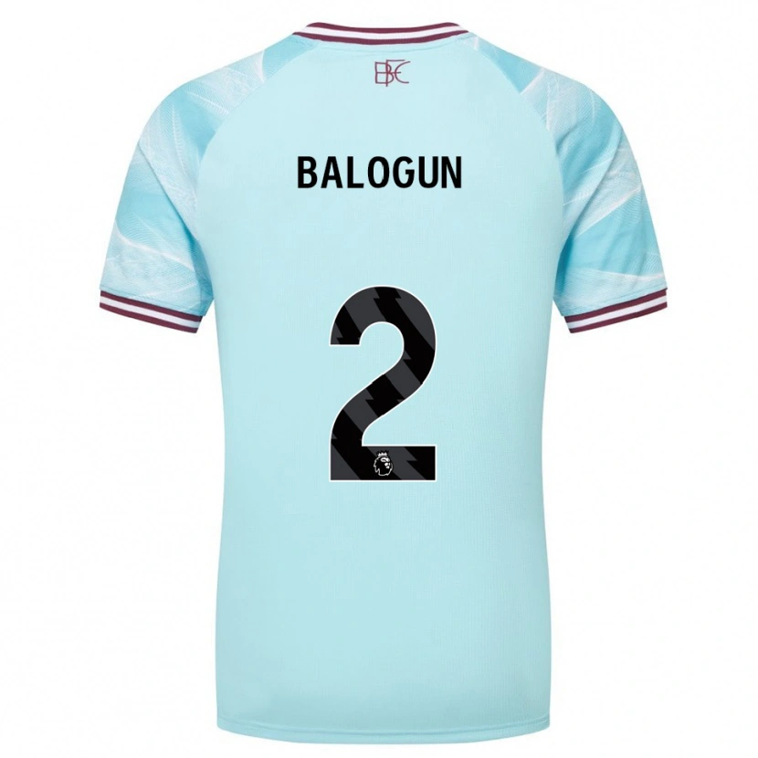 DanxenキッズHamzat Balogun#2スカイブルー バーガンディアウェイシャツ2025/26ジャージーユニフォーム