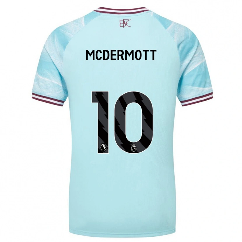Danxenキッズトミー・マクダーモット#10スカイブルー バーガンディアウェイシャツ2025/26ジャージーユニフォーム