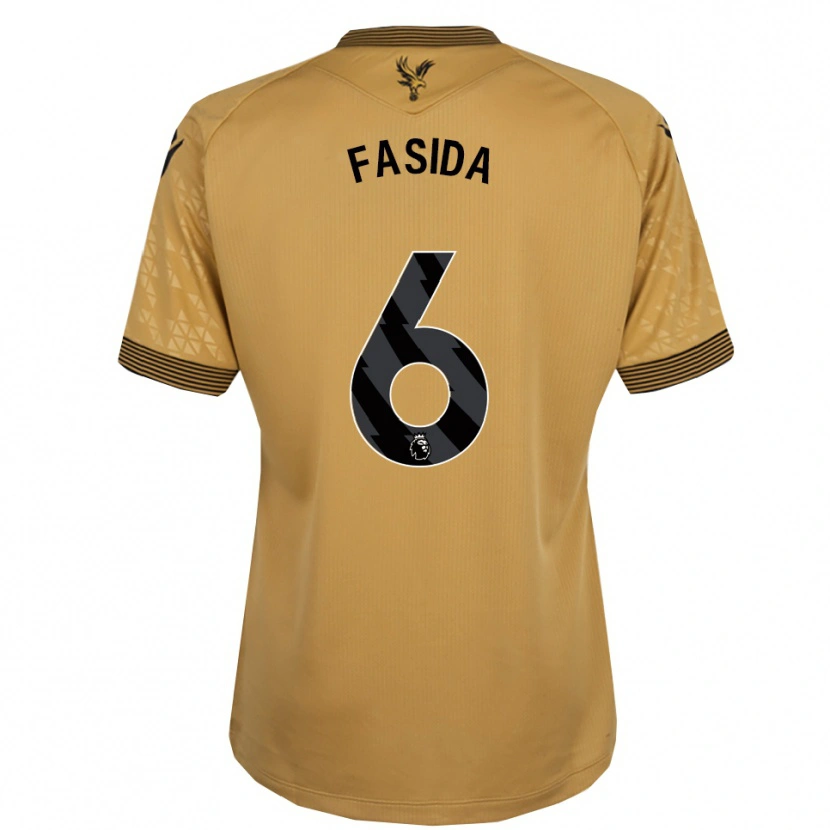 DanxenキッズJacob Fasida#6ゴールド ブラックアウェイシャツ2025/26ジャージーユニフォーム