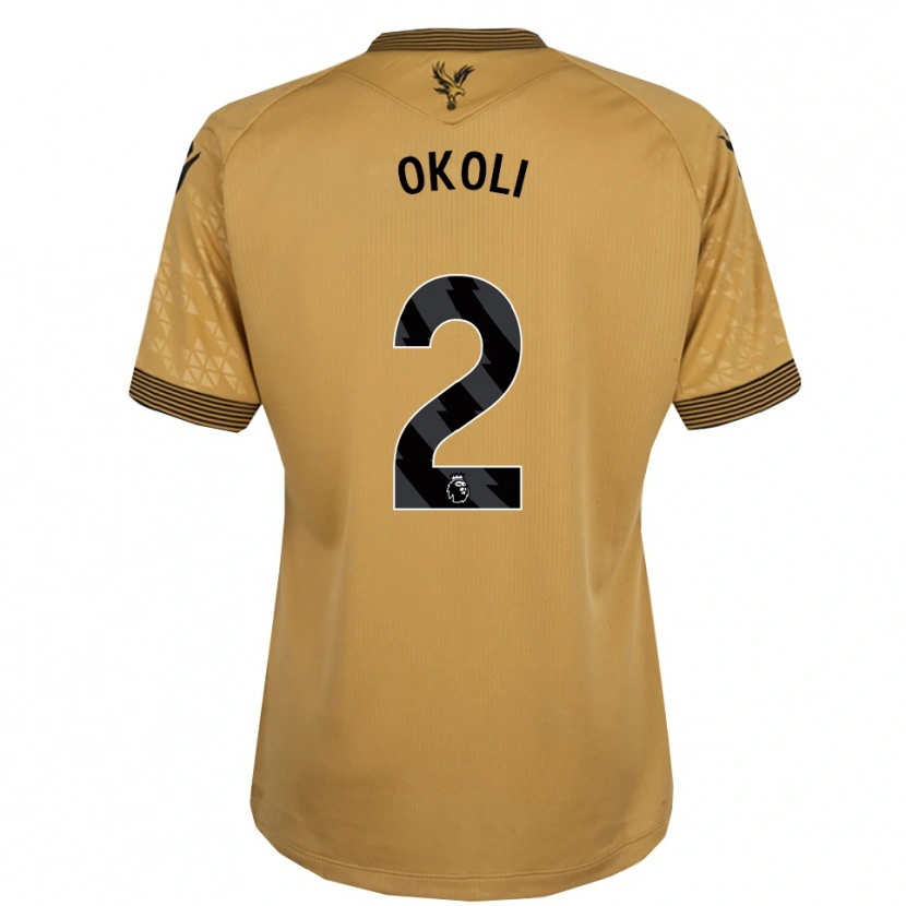 DanxenキッズChuks Okoli#2ゴールド ブラックアウェイシャツ2025/26ジャージーユニフォーム