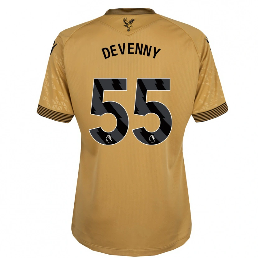 Danxenキッズジャスティン・デベニー#55ゴールド ブラックアウェイシャツ2025/26ジャージーユニフォーム