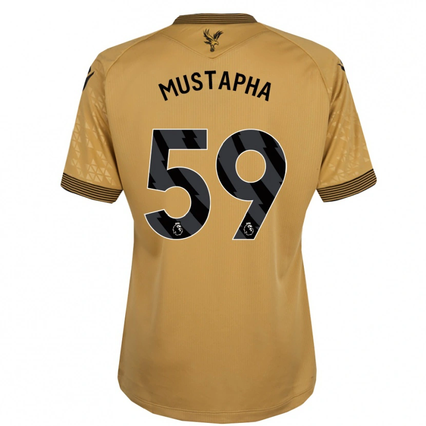 DanxenキッズHindolo Mustapha#59ゴールド ブラックアウェイシャツ2025/26ジャージーユニフォーム