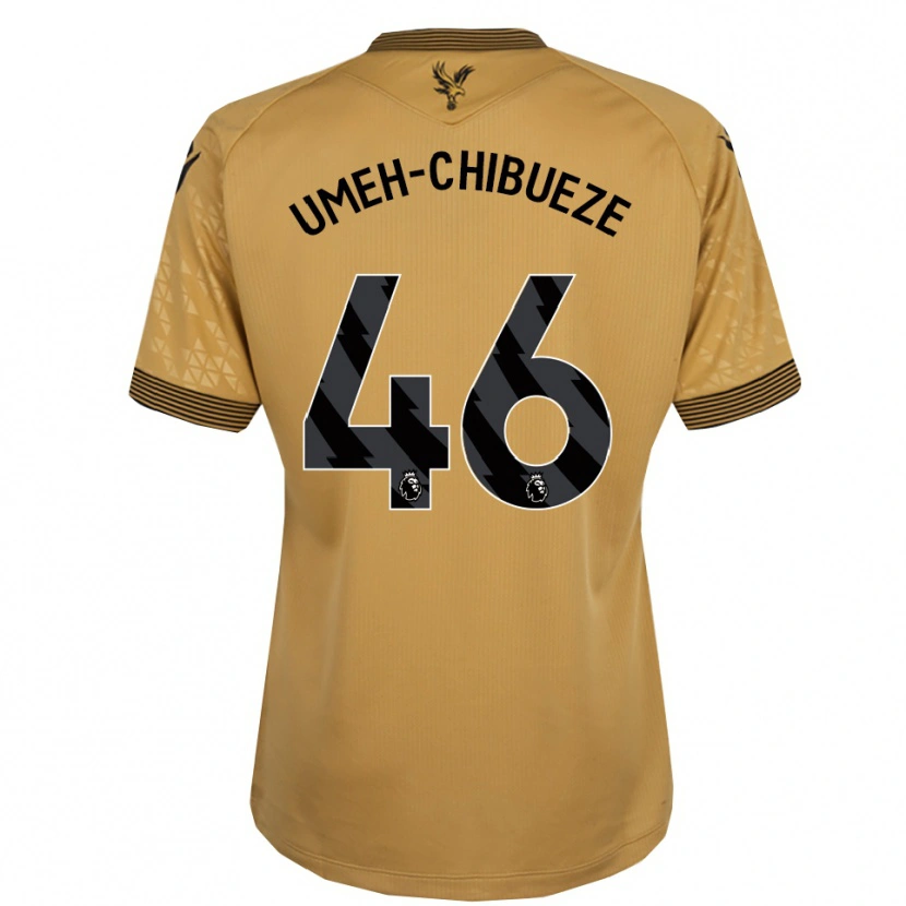DanxenキッズFranco Umeh-Chibueze#46ゴールド ブラックアウェイシャツ2025/26ジャージーユニフォーム