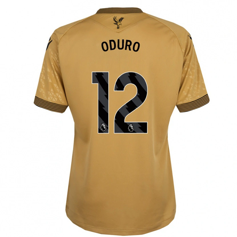 DanxenキッズStuart Oduro#12ゴールド ブラックアウェイシャツ2025/26ジャージーユニフォーム