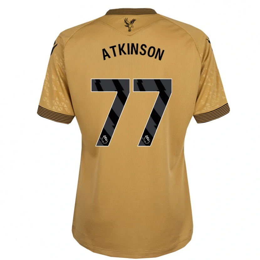 DanxenキッズIsibeal Atkinson#77ゴールド ブラックアウェイシャツ2025/26ジャージーユニフォーム