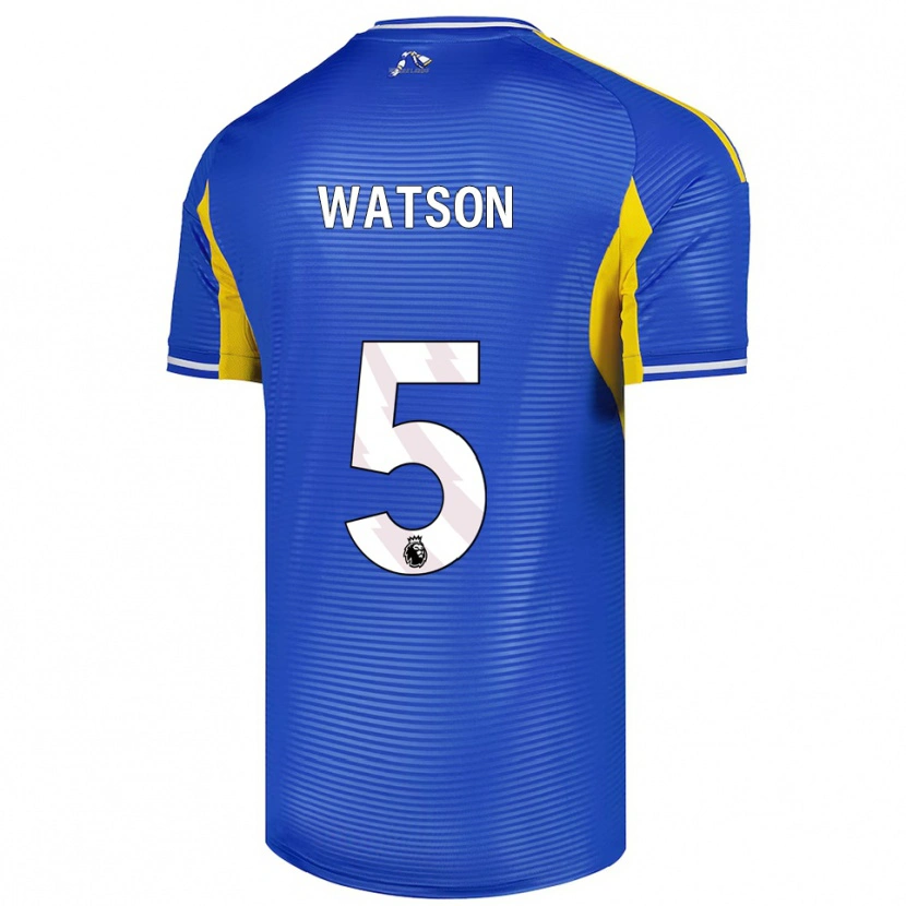 DanxenキッズJacob Watson#5ブルー イエローアウェイシャツ2025/26ジャージーユニフォーム