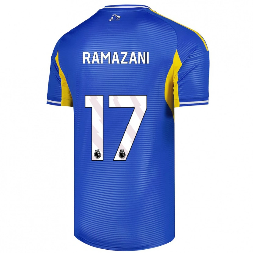 Danxenキッズラージー・ラマザニ#17ブルー イエローアウェイシャツ2025/26ジャージーユニフォーム