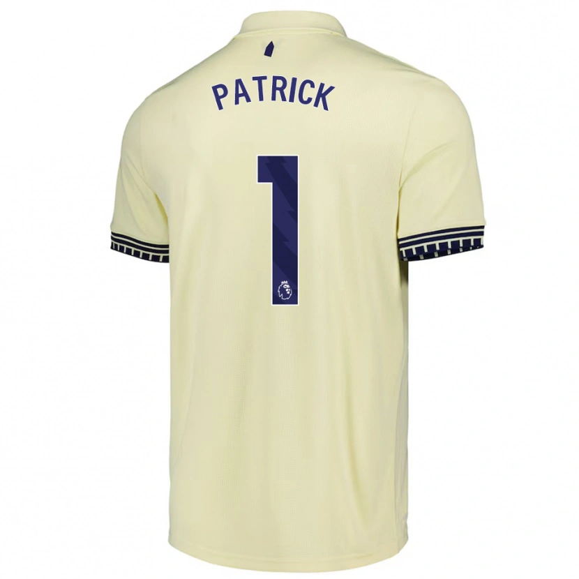 DanxenキッズSeve Patrick#1オフホワイト ブラックアウェイシャツ2025/26ジャージーユニフォーム