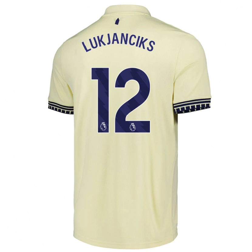 DanxenキッズDouglass Lukjanciks#12オフホワイト ブラックアウェイシャツ2025/26ジャージーユニフォーム