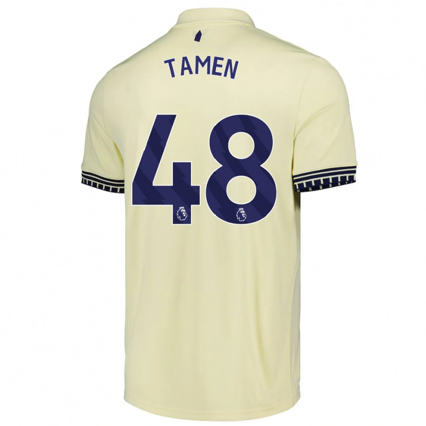 Danxenキッズウィリアム・タメン#48オフホワイト ブラックアウェイシャツ2025/26ジャージーユニフォーム