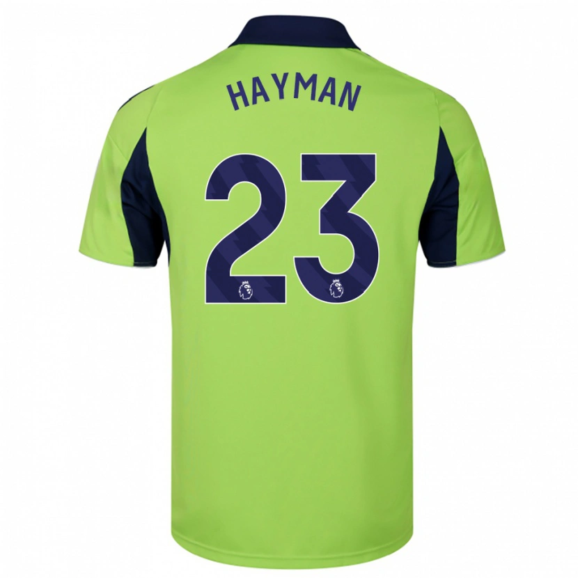 DanxenキッズAlex Hayman#23グリーン ネイビー ホワイトアウェイシャツ2025/26ジャージーユニフォーム