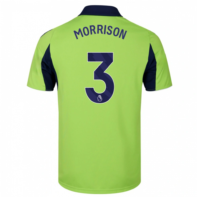 DanxenキッズKymarley Morrison#3グリーン ネイビー ホワイトアウェイシャツ2025/26ジャージーユニフォーム