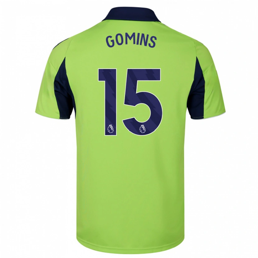 DanxenキッズMarkuss Gomins#15グリーン ネイビー ホワイトアウェイシャツ2025/26ジャージーユニフォーム
