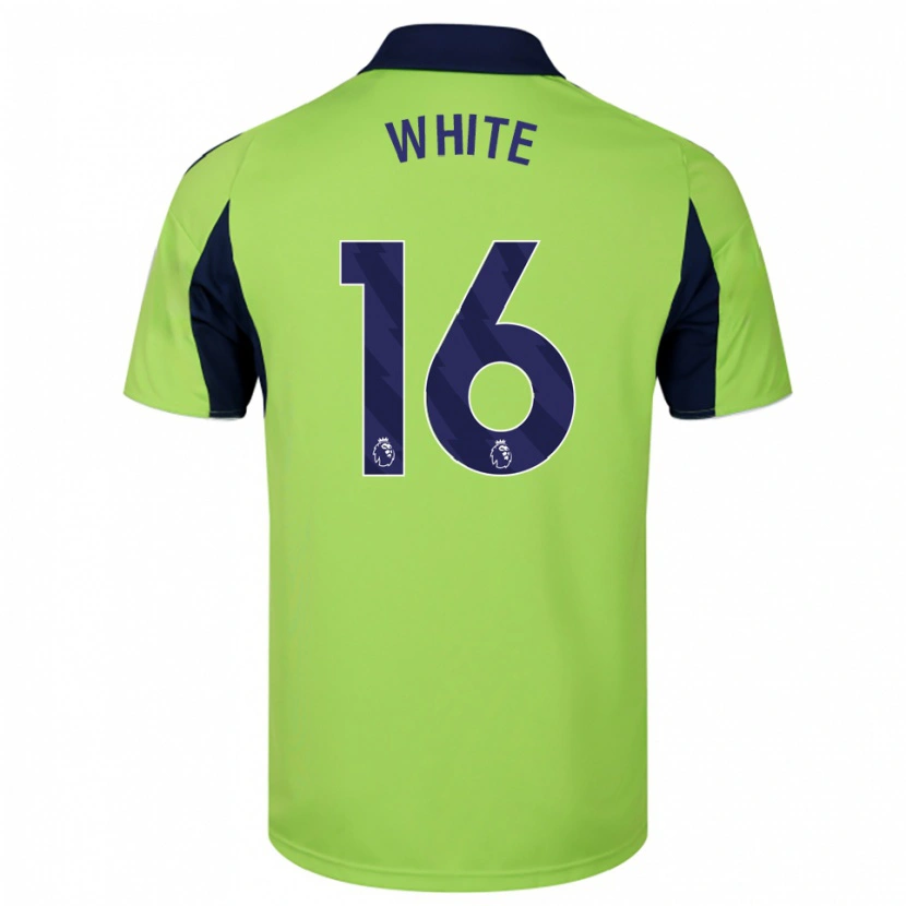 DanxenキッズAlfie White#16グリーン ネイビー ホワイトアウェイシャツ2025/26ジャージーユニフォーム