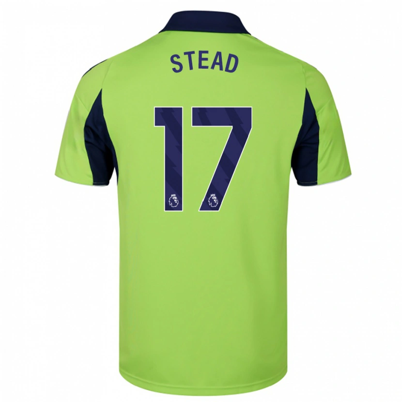 DanxenキッズKayleigh Stead#17グリーン ネイビー ホワイトアウェイシャツ2025/26ジャージーユニフォーム