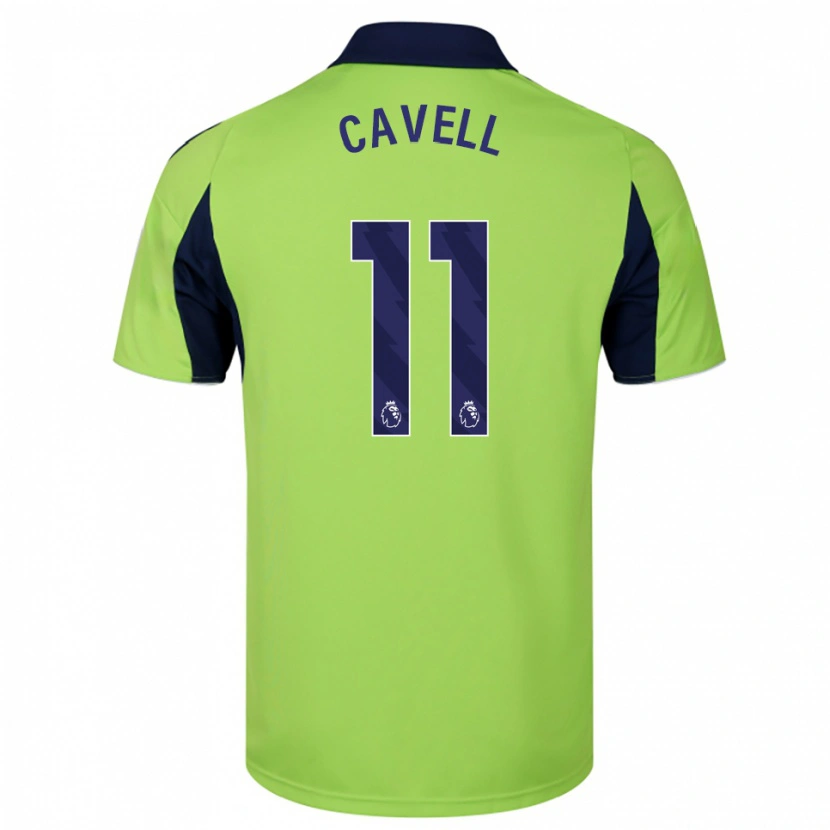 DanxenキッズTarrell Cavell#11グリーン ネイビー ホワイトアウェイシャツ2025/26ジャージーユニフォーム