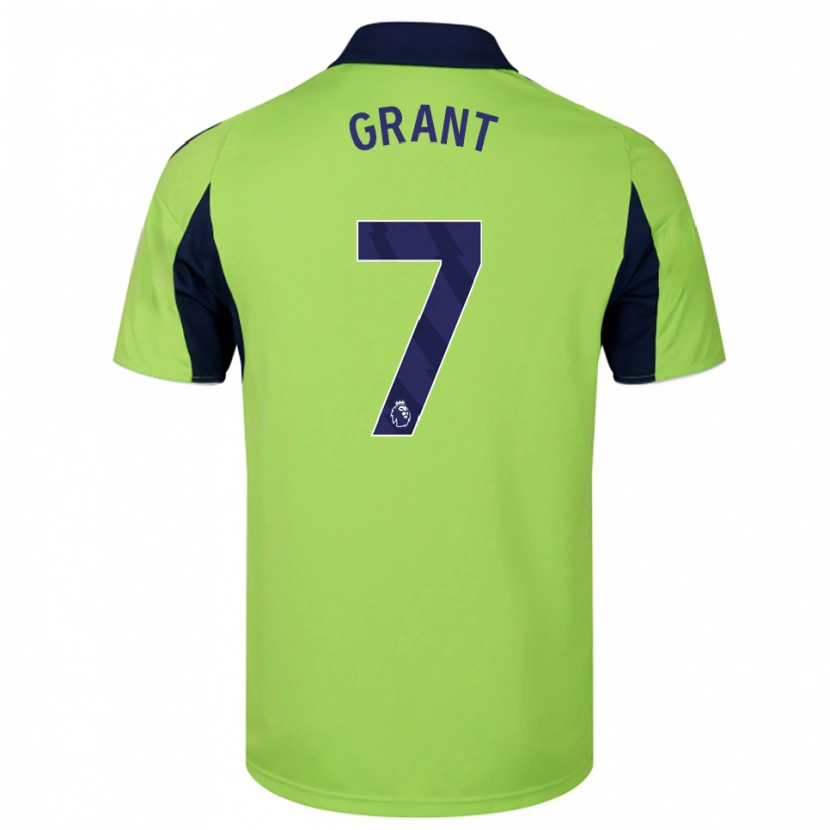 DanxenキッズKyle Grant#7グリーン ネイビー ホワイトアウェイシャツ2025/26ジャージーユニフォーム
