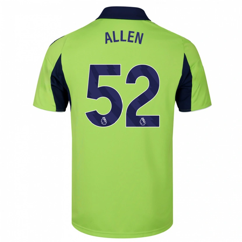 DanxenキッズMichael Allen#52グリーン ネイビー ホワイトアウェイシャツ2025/26ジャージーユニフォーム