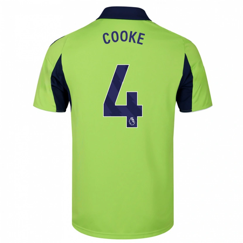 DanxenキッズLogan Cooke#4グリーン ネイビー ホワイトアウェイシャツ2025/26ジャージーユニフォーム