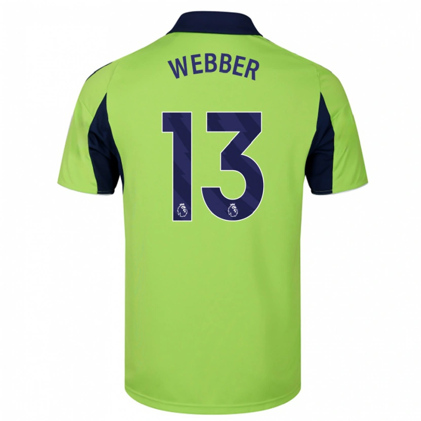 DanxenキッズAmber Webber#13グリーン ネイビー ホワイトアウェイシャツ2025/26ジャージーユニフォーム