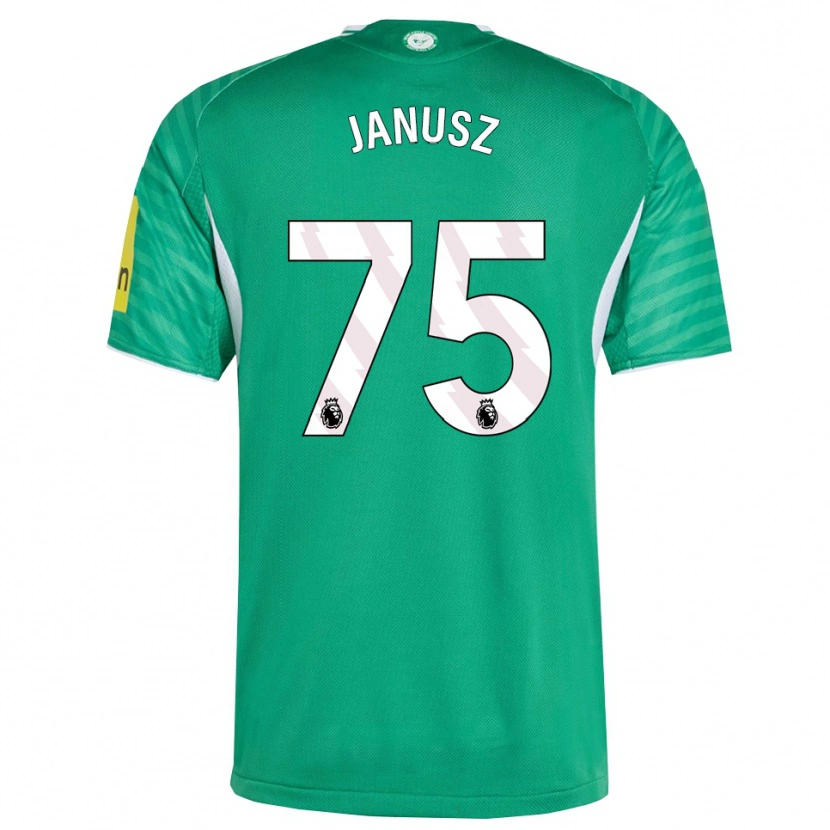 Danxenキッズエイドリアン・ヤヌシュ#75グリーン ホワイトアウェイシャツ2025/26ジャージーユニフォーム