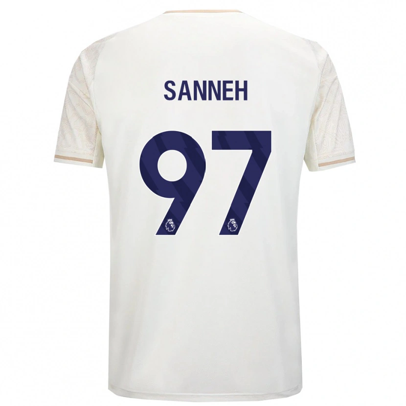 DanxenキッズBuba Sanneh#97オフホワイト ブラックアウェイシャツ2025/26ジャージーユニフォーム