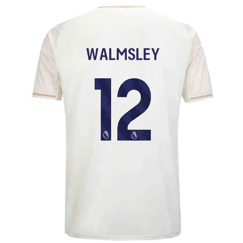 DanxenキッズJoseph Walmsley#12オフホワイト ブラックアウェイシャツ2025/26ジャージーユニフォーム