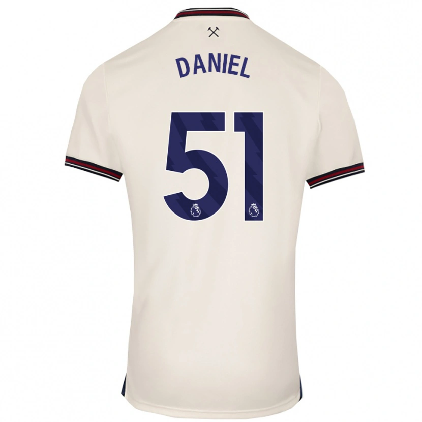 Danxenキッズダニエル・チェスターズ#51オフホワイトアウェイシャツ2025/26ジャージーユニフォーム