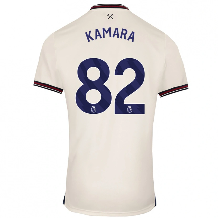 Danxenキッズアーロン・カマラ#82オフホワイトアウェイシャツ2025/26ジャージーユニフォーム