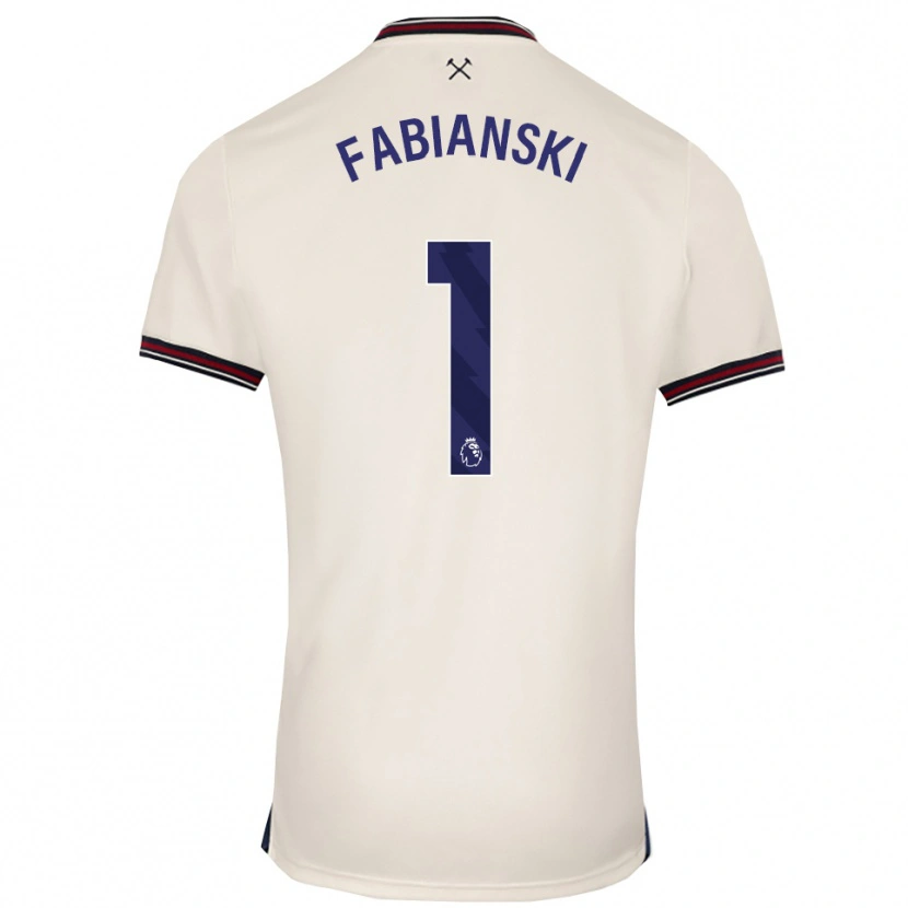 Danxenキッズウカシュ・ファビアンスキ#1オフホワイトアウェイシャツ2025/26ジャージーユニフォーム