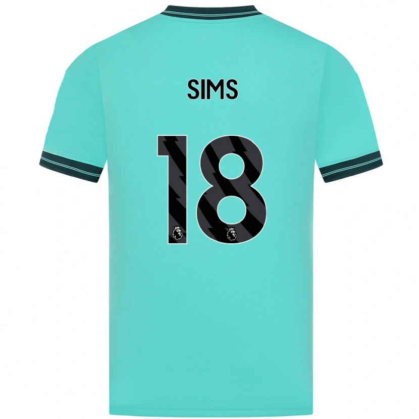 DanxenキッズAmy Sims#18スカイブルー グリーンアウェイシャツ2025/26ジャージーユニフォーム