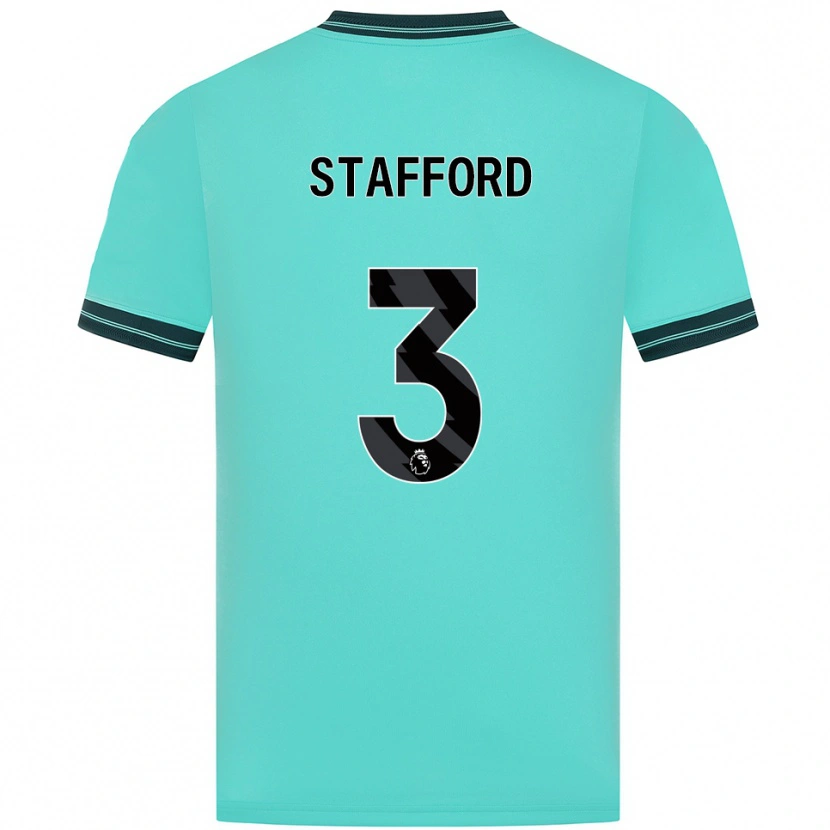 DanxenキッズOllie Stafford#3スカイブルー グリーンアウェイシャツ2025/26ジャージーユニフォーム