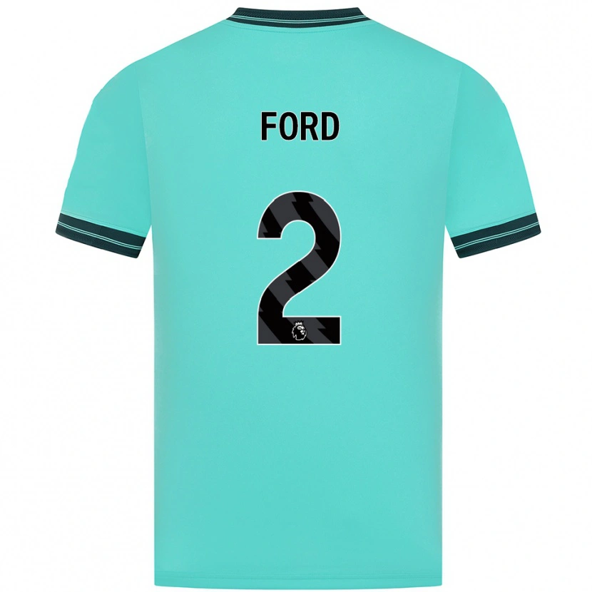 DanxenキッズHayden Ford#2スカイブルー グリーンアウェイシャツ2025/26ジャージーユニフォーム