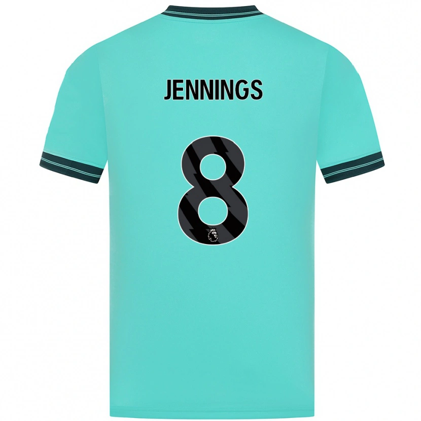 DanxenキッズShannie Jennings#8スカイブルー グリーンアウェイシャツ2025/26ジャージーユニフォーム
