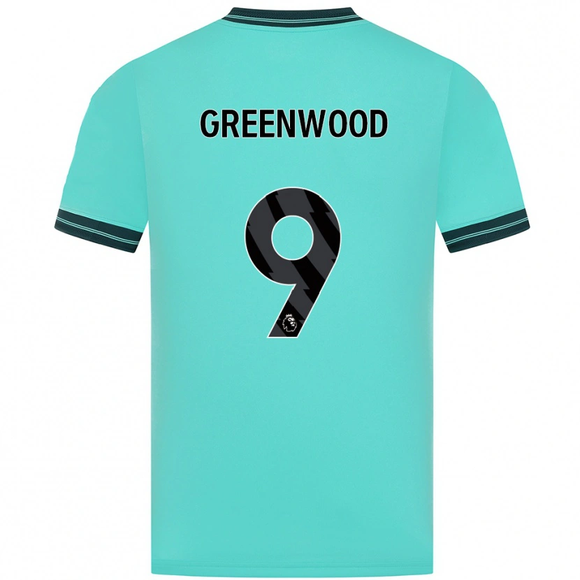 DanxenキッズJashayde Greenwood#9スカイブルー グリーンアウェイシャツ2025/26ジャージーユニフォーム