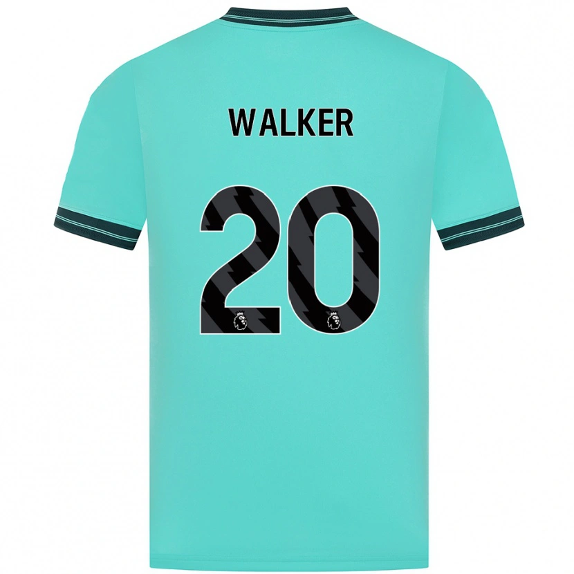 DanxenキッズLowri Walker#20スカイブルー グリーンアウェイシャツ2025/26ジャージーユニフォーム