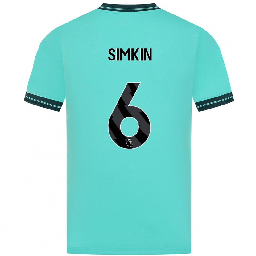 Danxenキッズリリー・シムキン#6スカイブルー グリーンアウェイシャツ2025/26ジャージーユニフォーム