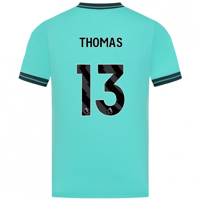 DanxenキッズBec Thomas#13スカイブルー グリーンアウェイシャツ2025/26ジャージーユニフォーム