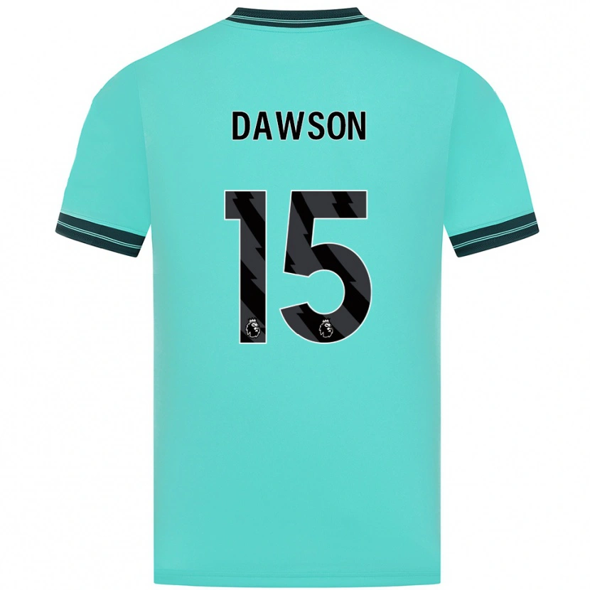 Danxenキッズクレイグ・ドーソン#15スカイブルー グリーンアウェイシャツ2025/26ジャージーユニフォーム