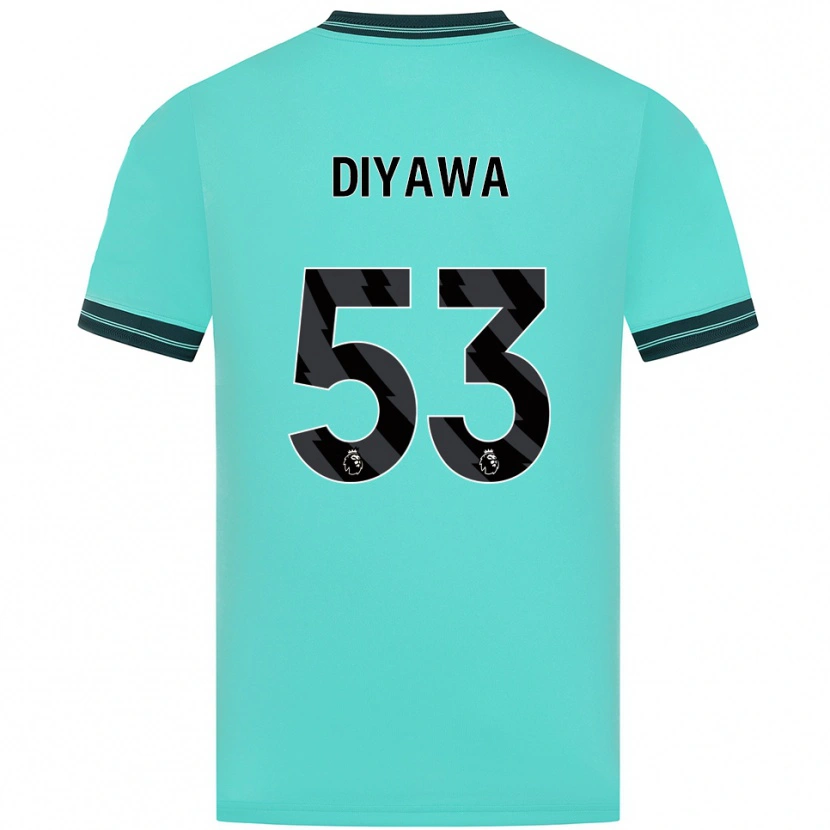 DanxenキッズAaron Keto-Diyawa#53スカイブルー グリーンアウェイシャツ2025/26ジャージーユニフォーム