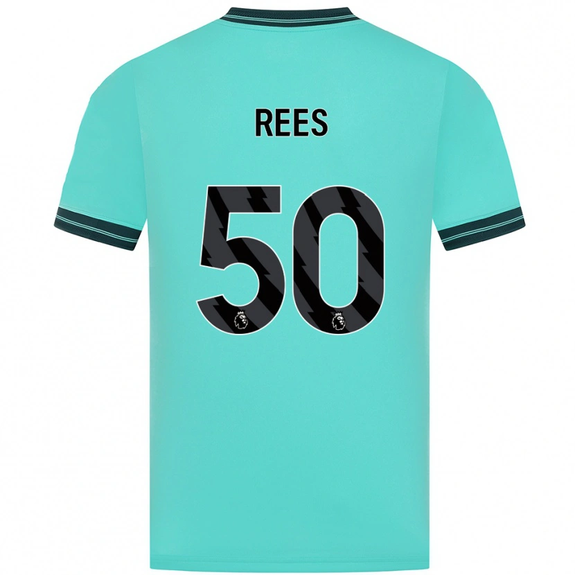 DanxenキッズMason Rees#50スカイブルー グリーンアウェイシャツ2025/26ジャージーユニフォーム