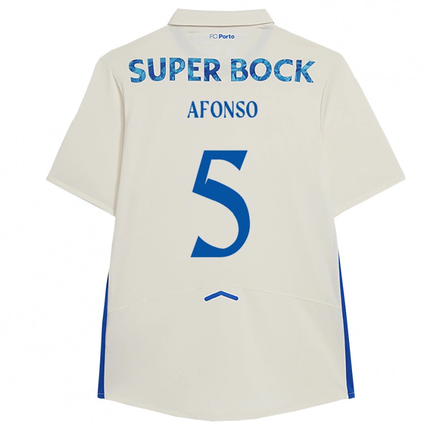 Danxenキッズゼ・アフォンソ#5ホワイト ブルーサードユニフォームシャツ2025/26ジャージーユニフォーム