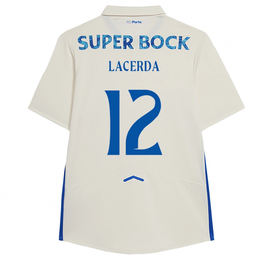 DanxenキッズLacerda#12ホワイト ブルーサードユニフォームシャツ2025/26ジャージーユニフォーム