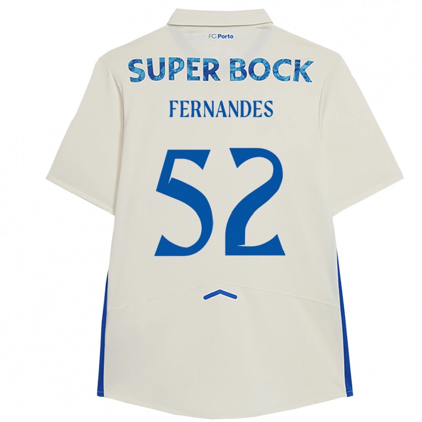 Danxenキッズマルティム・フェルナンデス#52ホワイト ブルーサードユニフォームシャツ2025/26ジャージーユニフォーム
