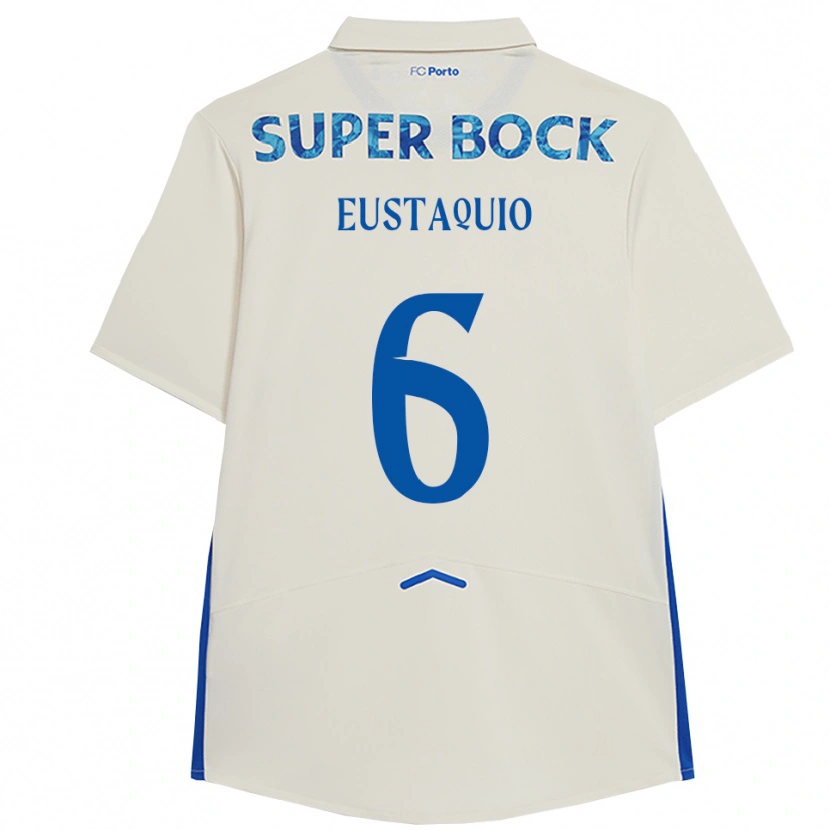 Danxenキッズステファン・エウスタキオ#6ホワイト ブルーサードユニフォームシャツ2025/26ジャージーユニフォーム