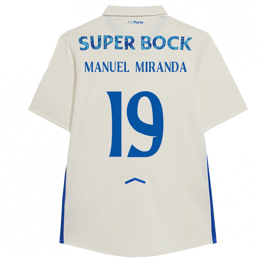 DanxenキッズManuel Miranda#19ホワイト ブルーサードユニフォームシャツ2025/26ジャージーユニフォーム