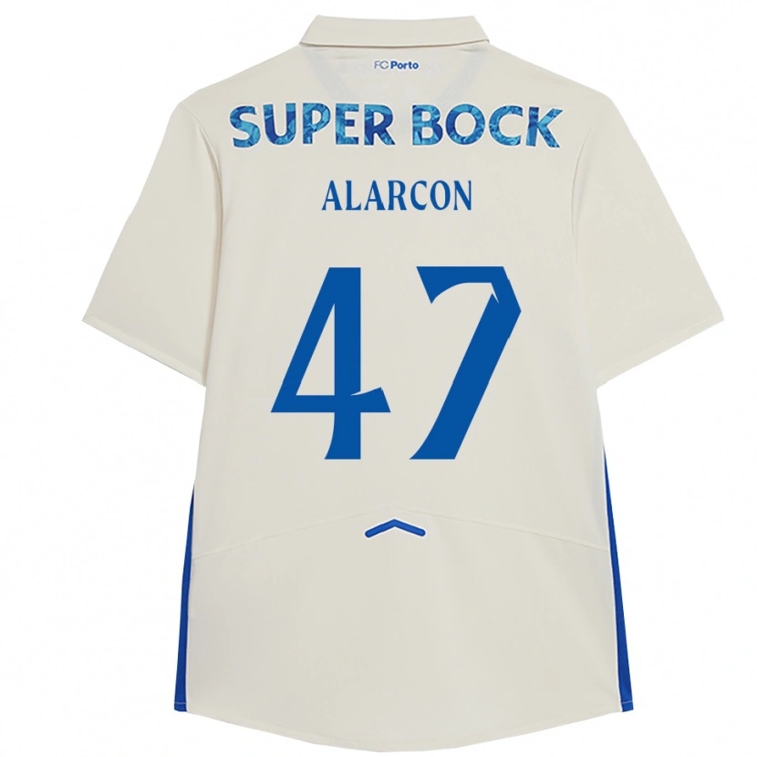 Danxenキッズ天使アラルコン#47ホワイト ブルーサードユニフォームシャツ2025/26ジャージーユニフォーム
