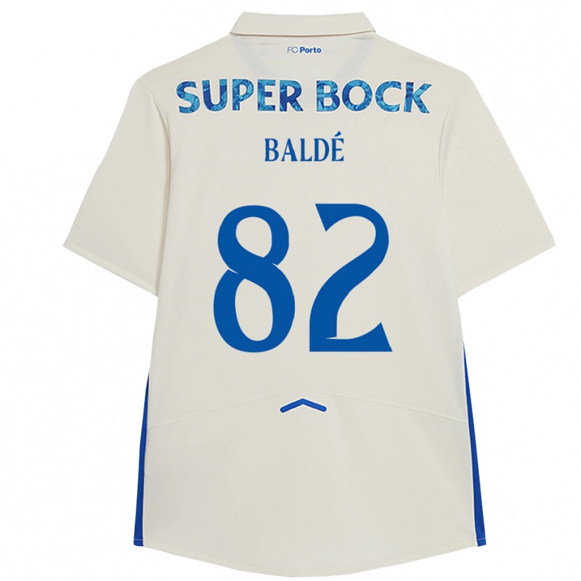 Danxenキッズアルファ・ムーサ・バルデ#82ホワイト ブルーサードユニフォームシャツ2025/26ジャージーユニフォーム