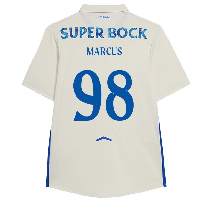 Danxenキッズエイブラハム・マーカス#98ホワイト ブルーサードユニフォームシャツ2025/26ジャージーユニフォーム